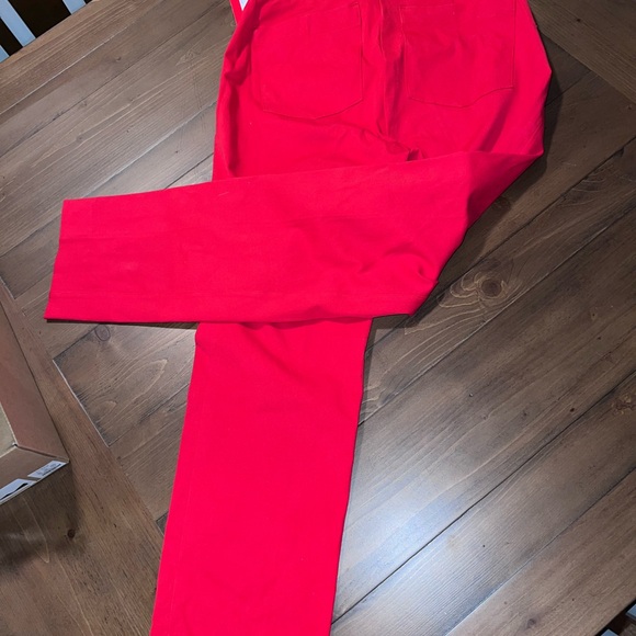 SPANX NWT On-the-Go Ankle Slim Straight Pant Red Size M - Picture 2 of 7